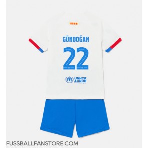 Barcelona Ilkay Gundogan #22 Replik Auswärtstrikot Kinder 2023-24 Kurzarm (+ Kurze Hosen)